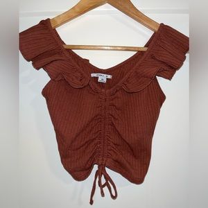 O’Neill Burnt Orange Fitted Crop Top